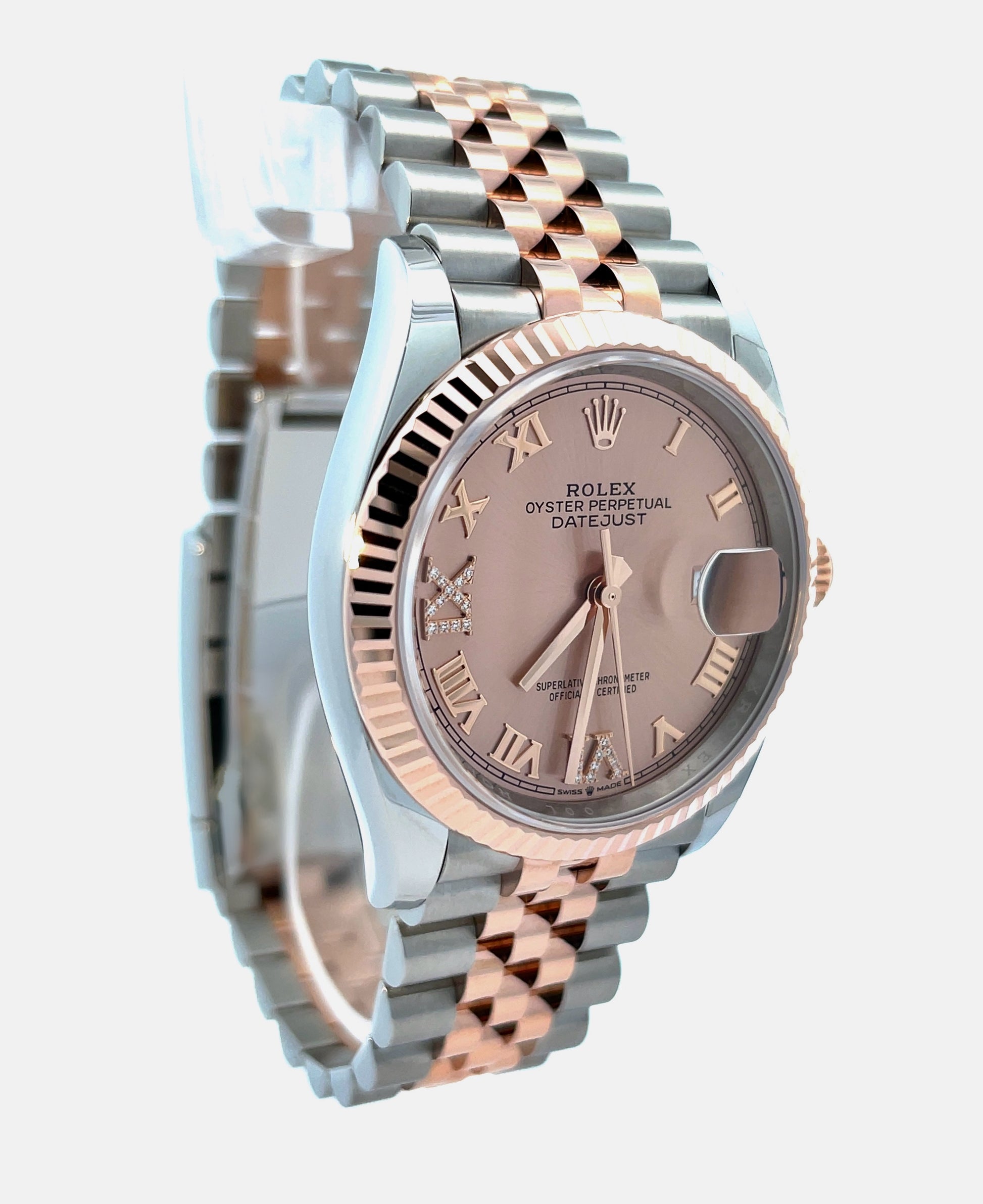 126231 Two Tone 18K Rose gold and Stainless Steel 36mm Rolex, Date Just Rolex, 36mm TT rose Rolex, Rolex Lover, Date just 36/ Rose Gold diamond dial/