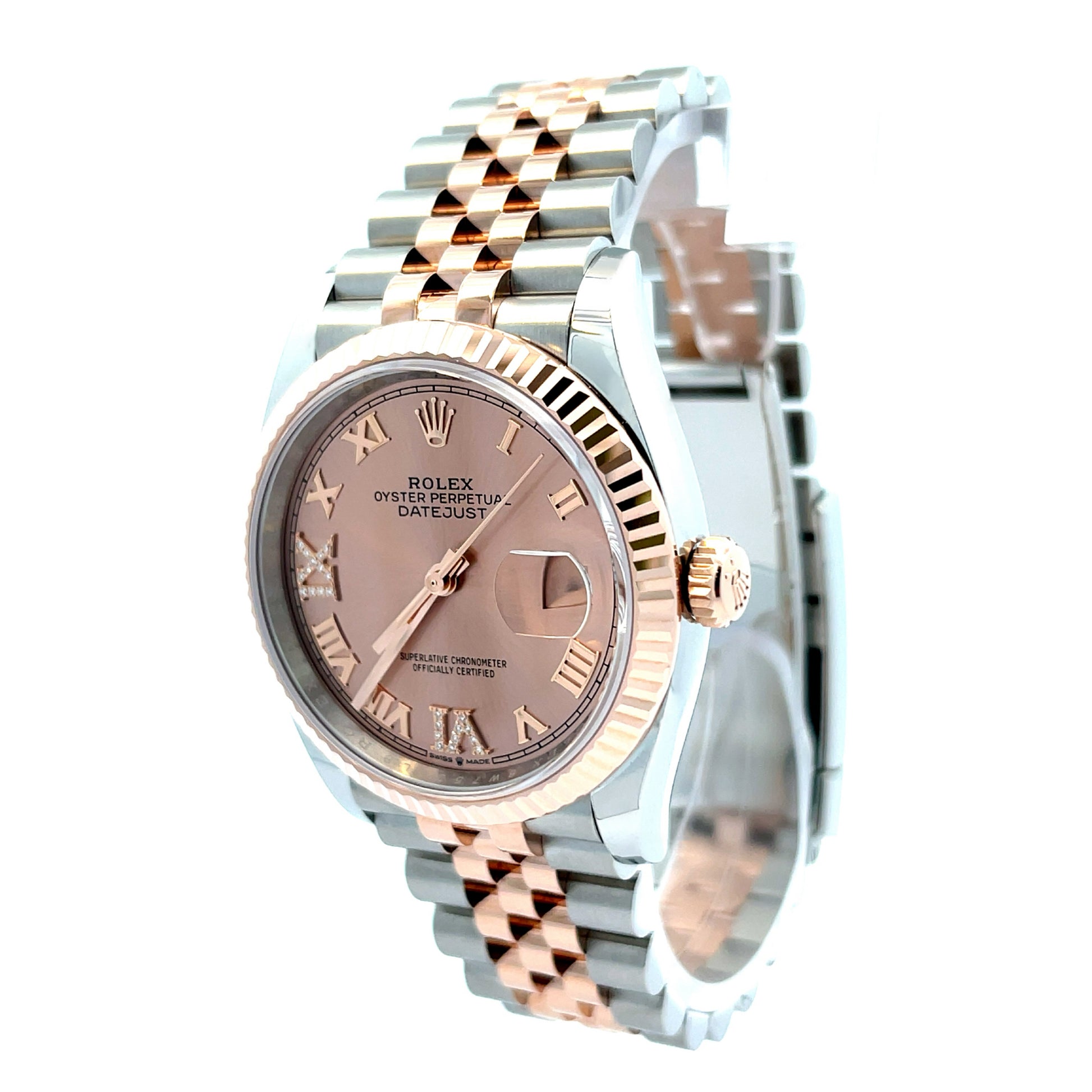 126231 Two Tone 18K Rose gold and Stainless Steel 36mm Rolex, Date Just Rolex, 36mm TT rose Rolex, Rolex Lover, Date just 36/ Rose Gold diamond dial/