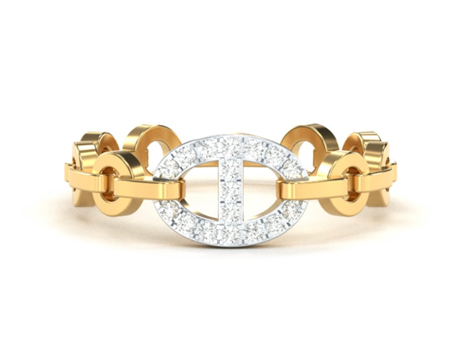Signature Diamond Link Ring