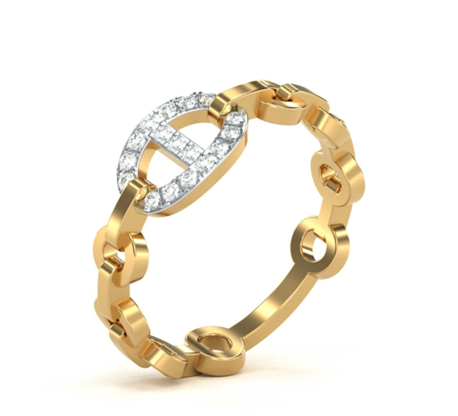 Signature Diamond Link Ring