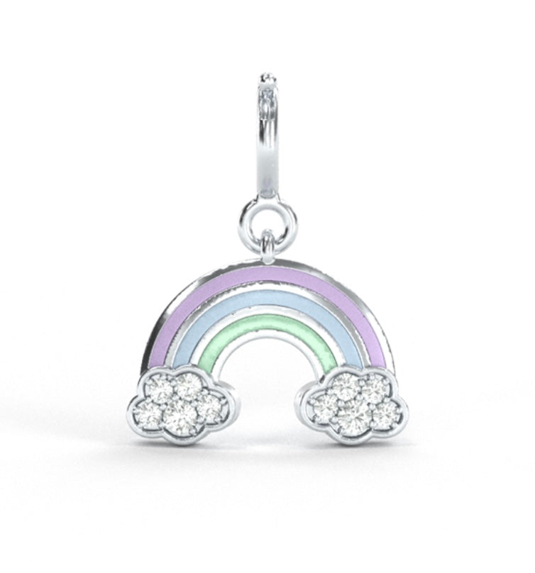 Colorful Diamond Rainbow Charm