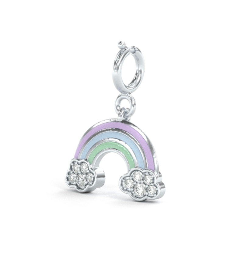 Colorful Diamond Rainbow Charm
