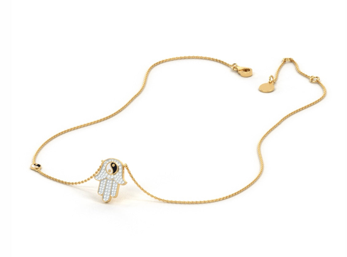 Diamond Hamsa Hand Necklace