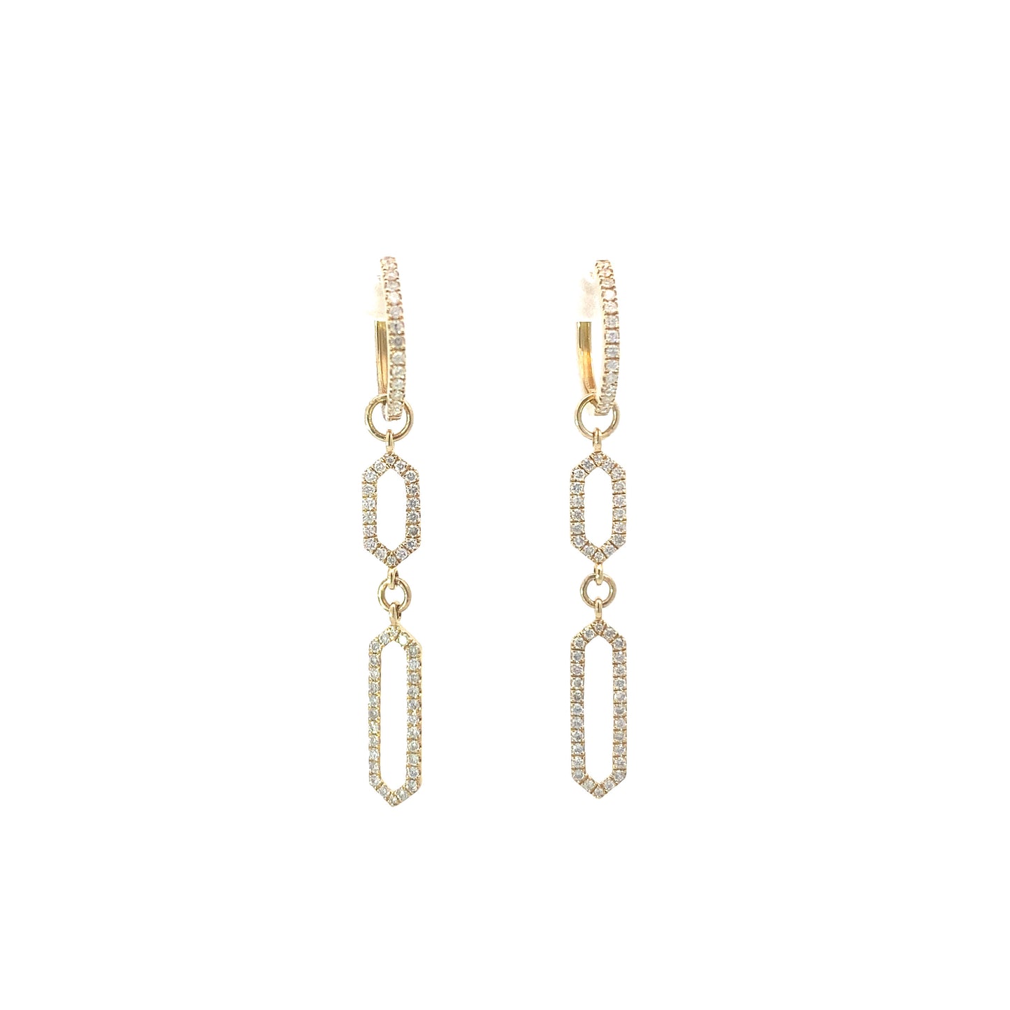 14K Yellow Gold Diamond Earring
