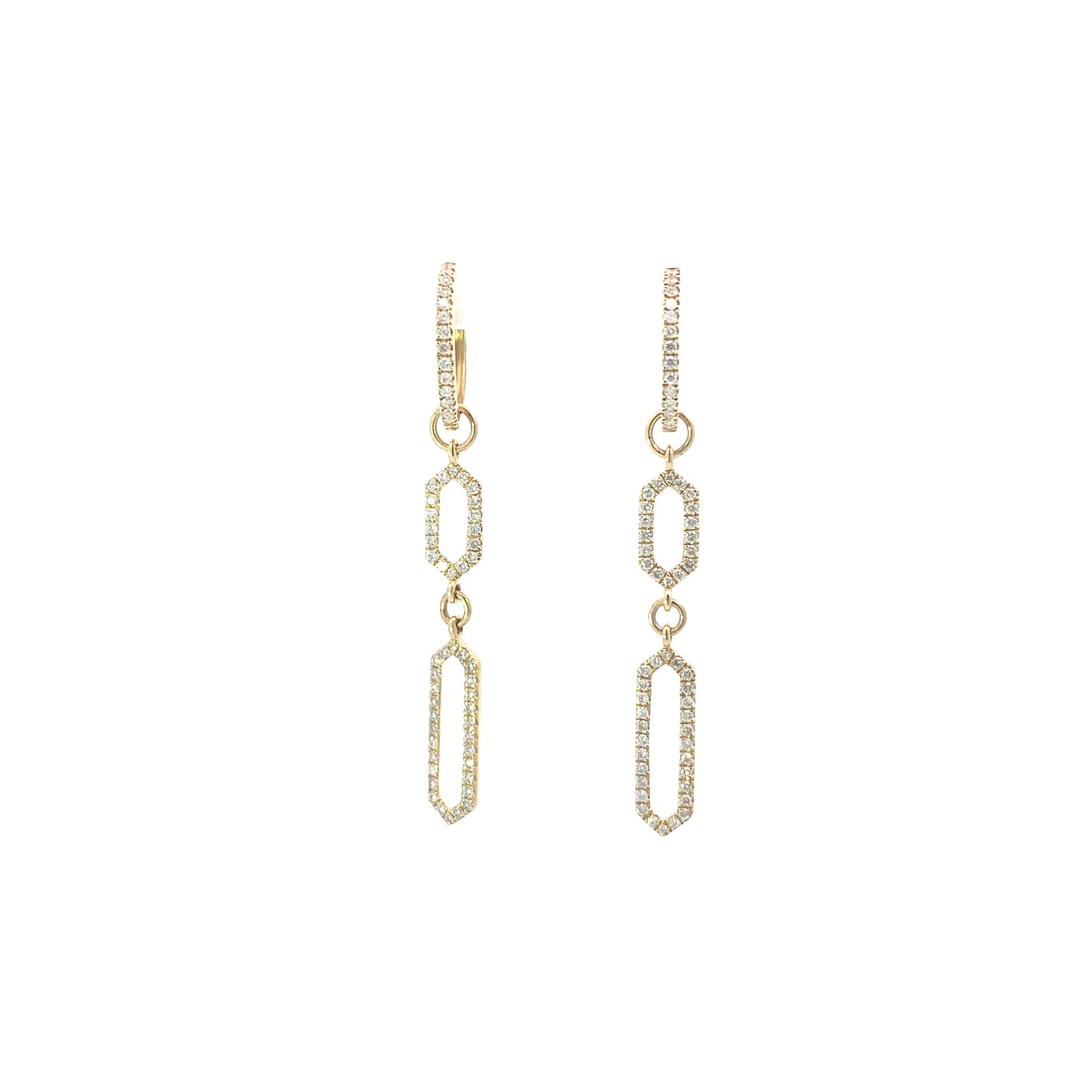 14K Yellow Gold Diamond Earring