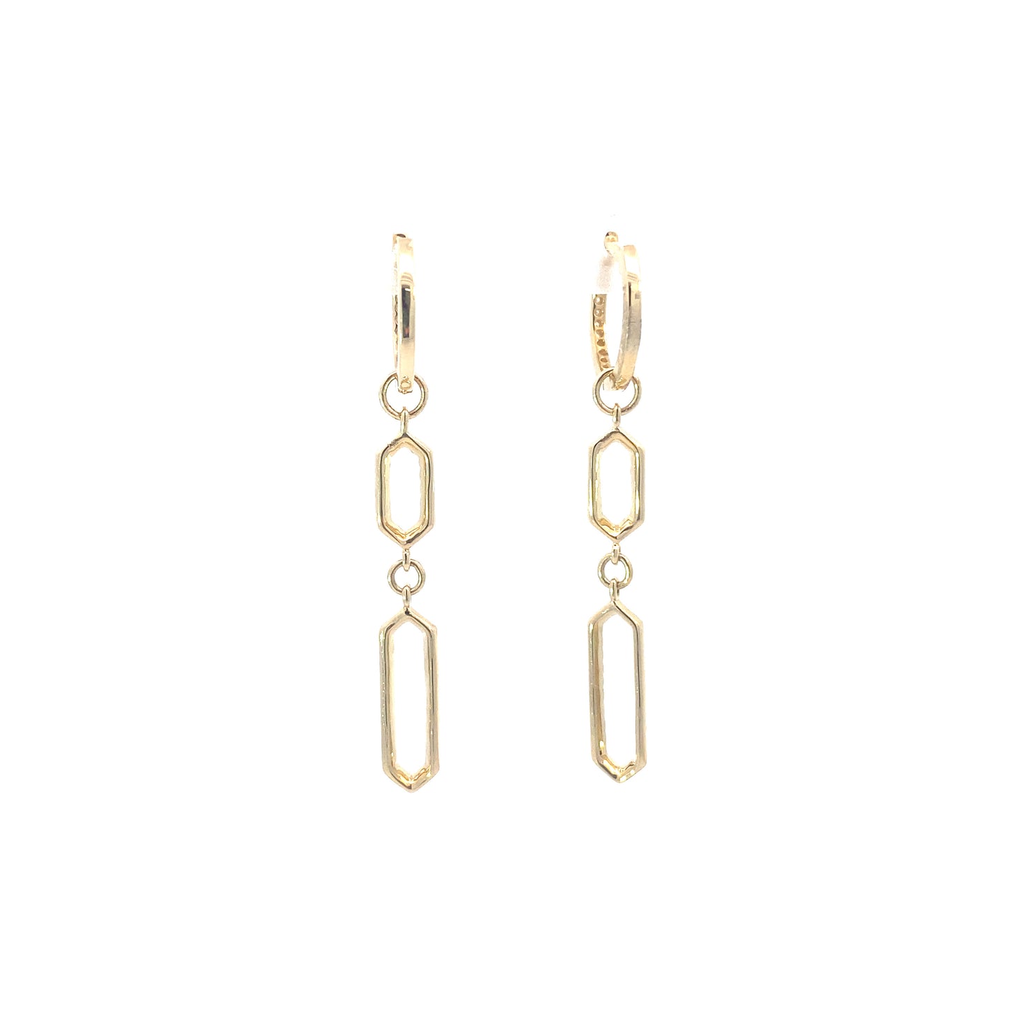 14K Yellow Gold Diamond Earring