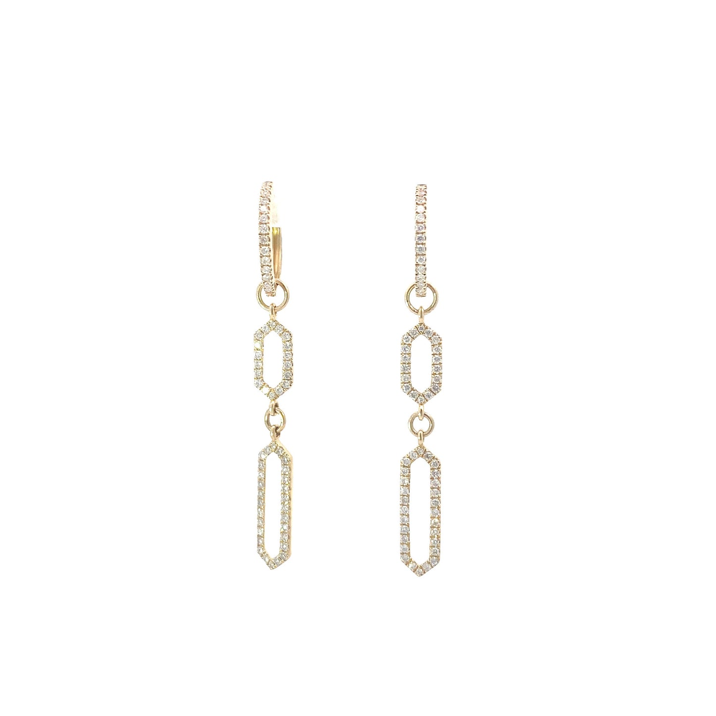 14K Yellow Gold Diamond Earring