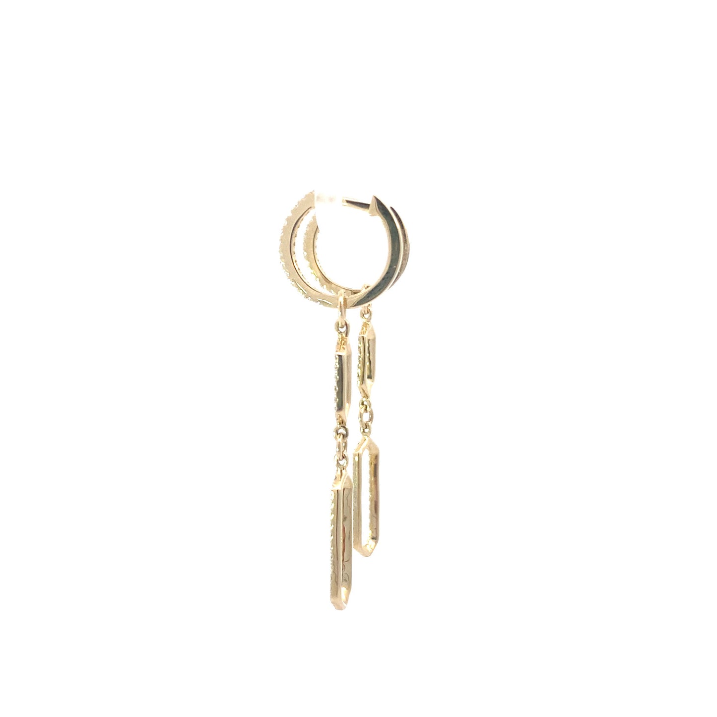 14K Yellow Gold Diamond Earring