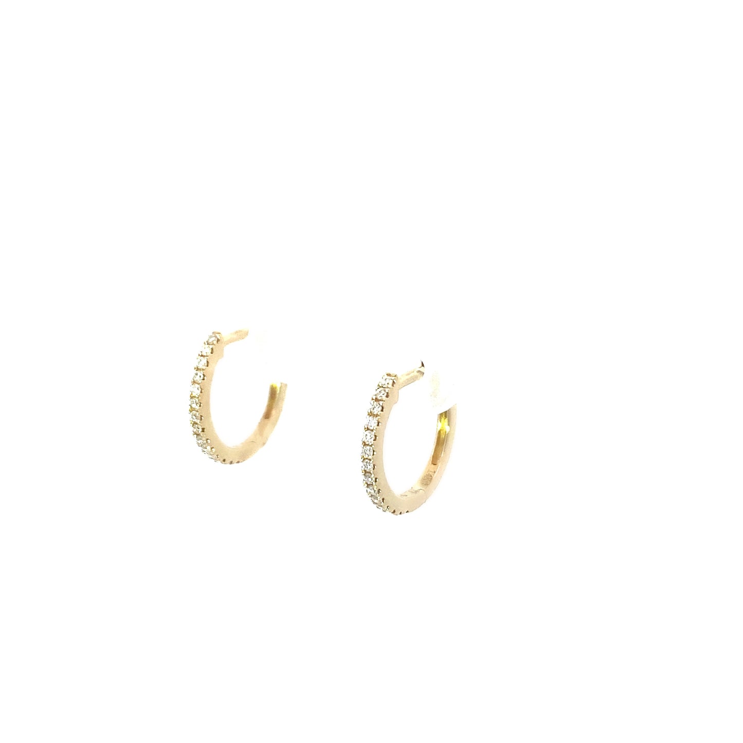 14K Yellow Gold Diamond Earring