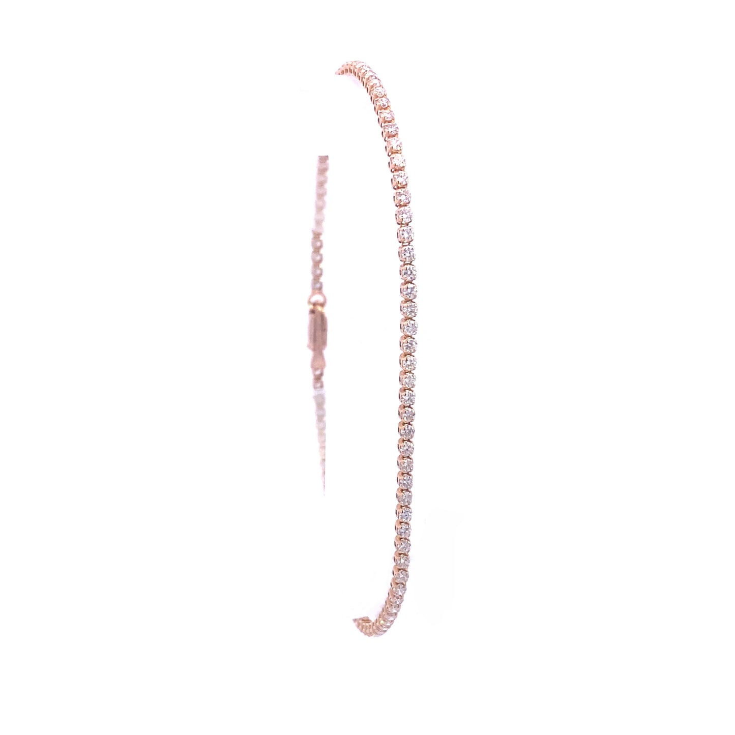 14K Rose Gold Diamond Tennis Bracelet