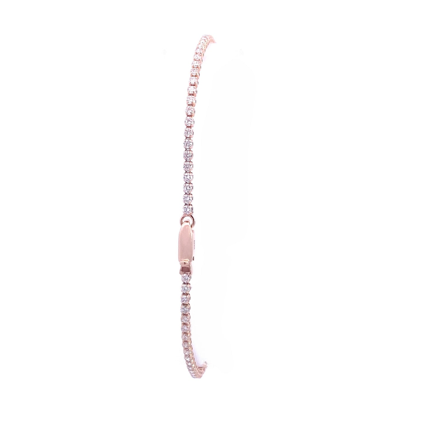 14K Rose Gold Diamond Tennis Bracelet