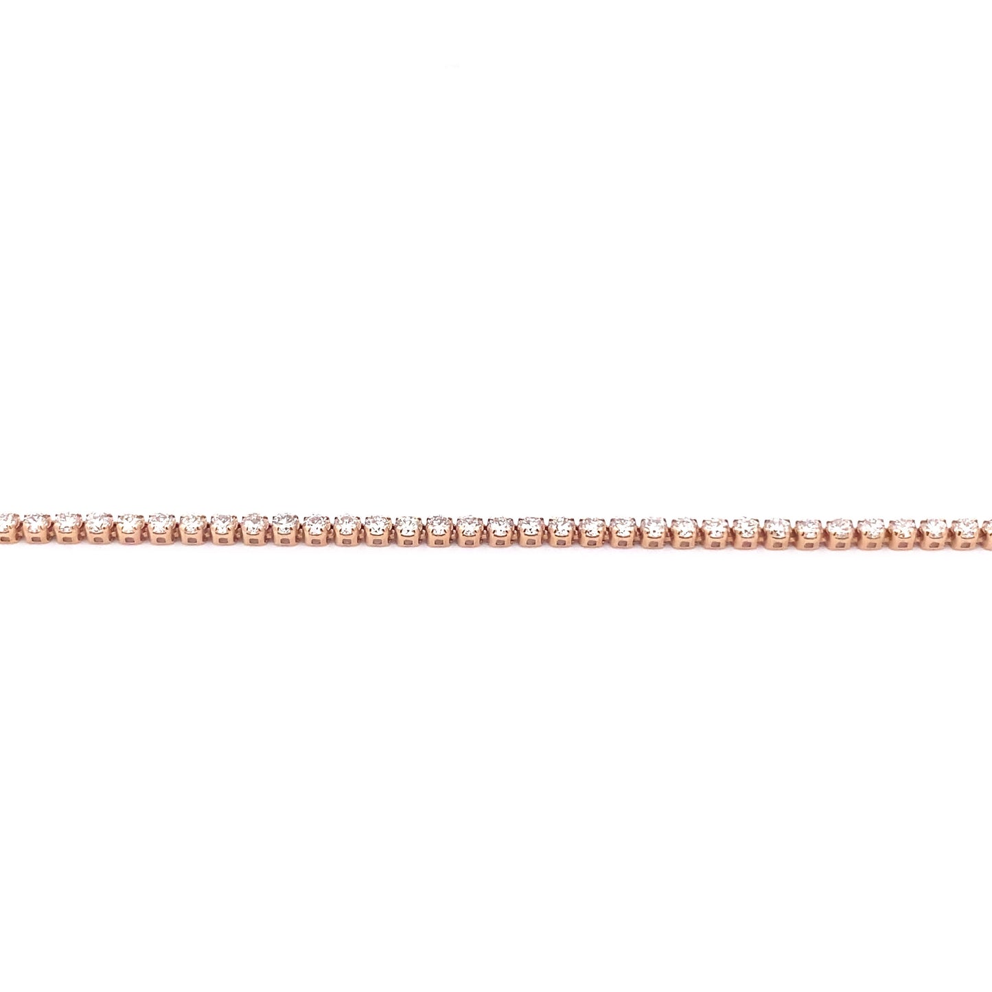 14K Rose Gold Diamond Tennis Bracelet