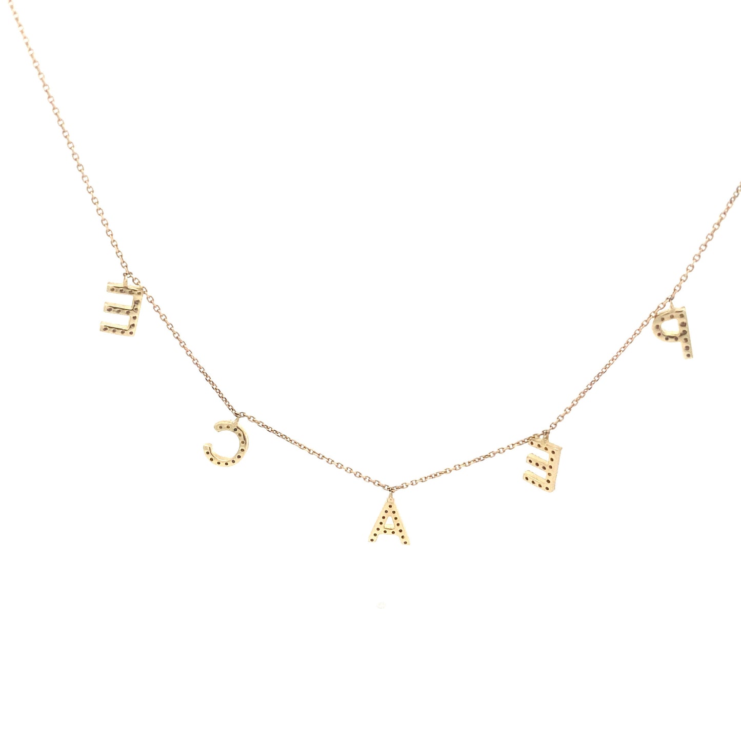 14K “Peace” Diamond Necklace