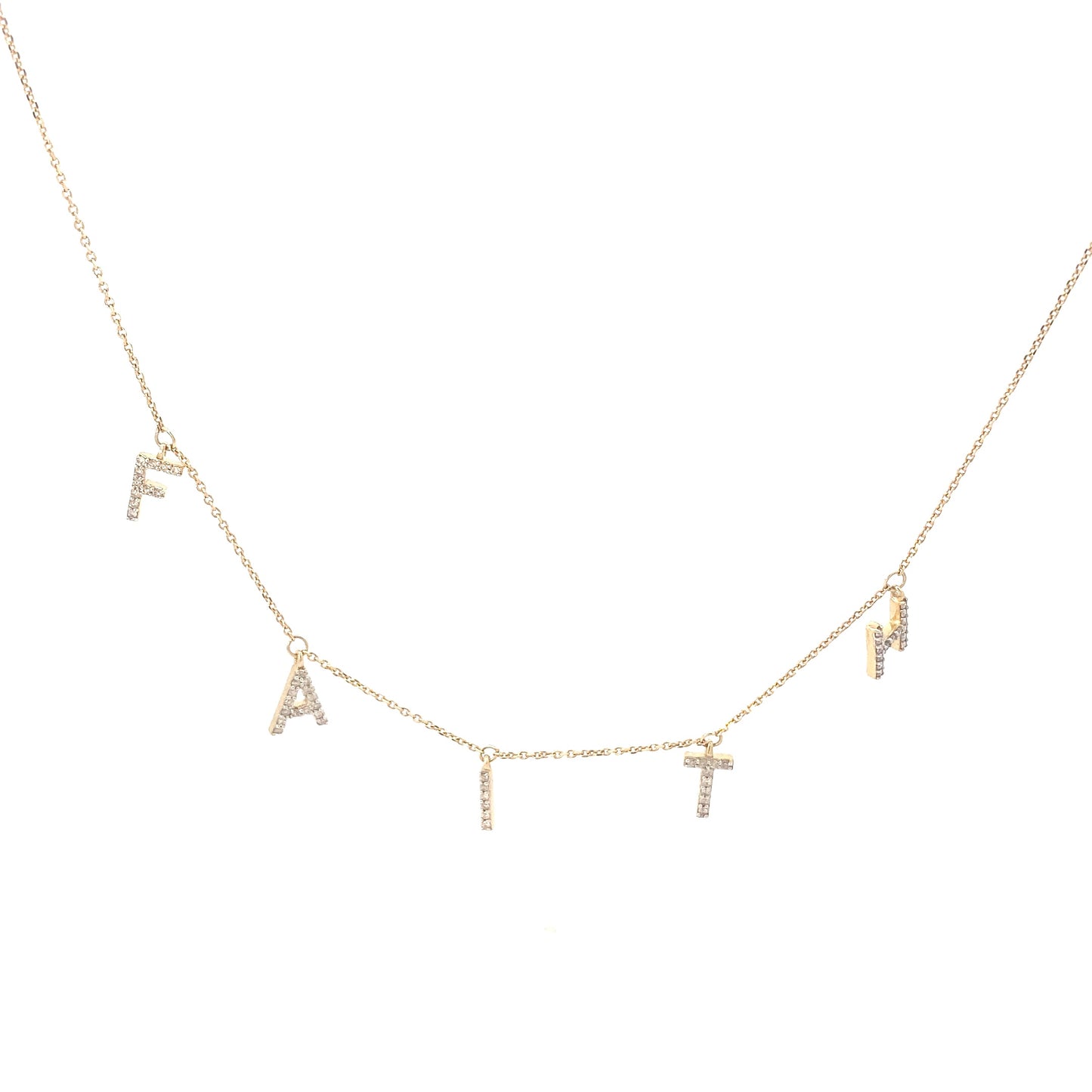 14K “Faith” Diamond Necklace