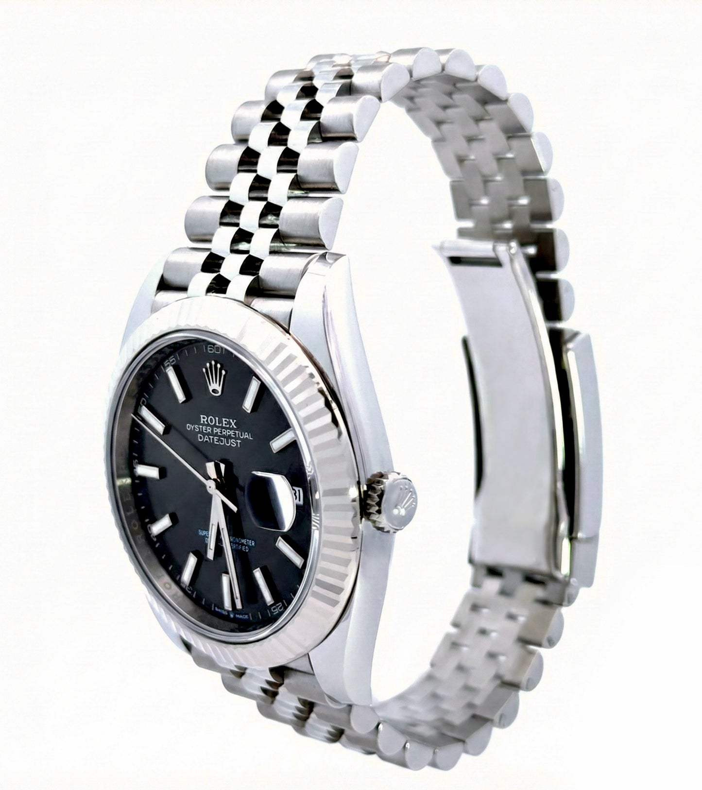 Rolex Date Just 41mm 126334 Black Index Dial with Stainless Steel Jubilee Band New, date just 2 Rolex. Date just II. Black stick dial. 