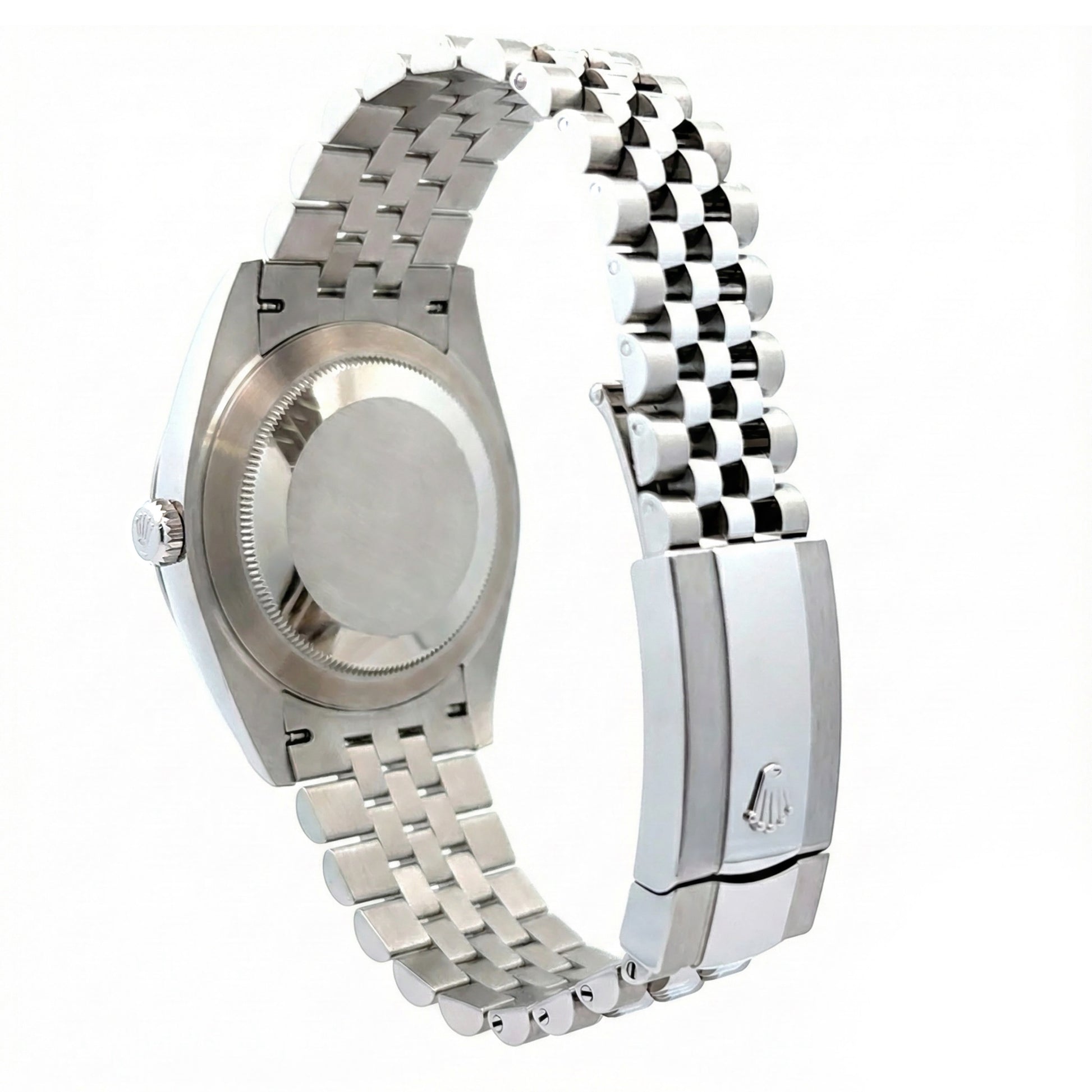 126334 ROLEX datejust 41mm New, Stainless Steel Jubilee band with 18K White gold fluted bezel. Green index dial. Mint green dial. Date just II. 