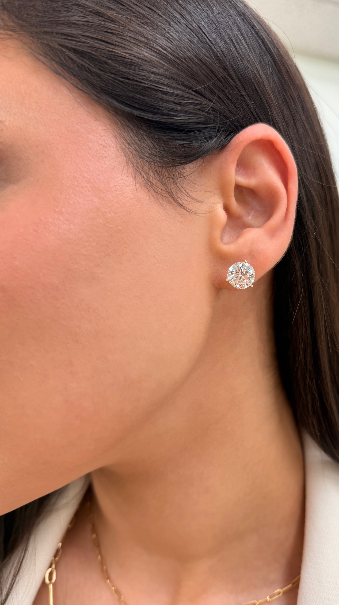Lab Grown VS Clarity Diamond Stud Earrings
