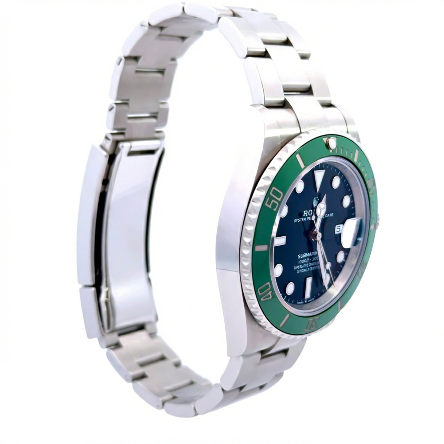 ROLEX SUBMARINER STARBUCKS/KERMIT 41MM BLACK DIAL GREEN BEZEL 126610LV, Rolex submariner, Rolex date, green and black Rolex. 