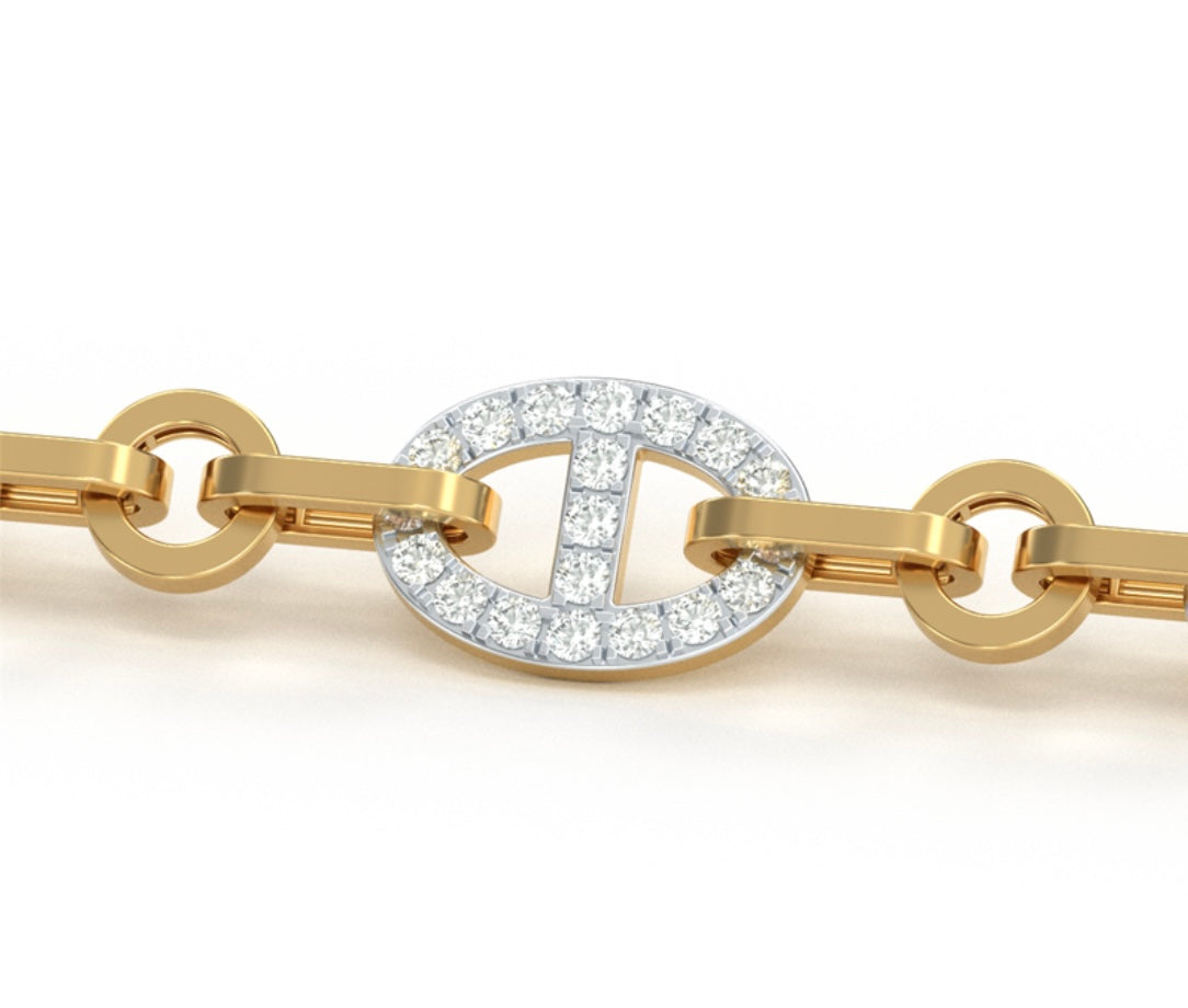 Signature Diamond Link Bracelet