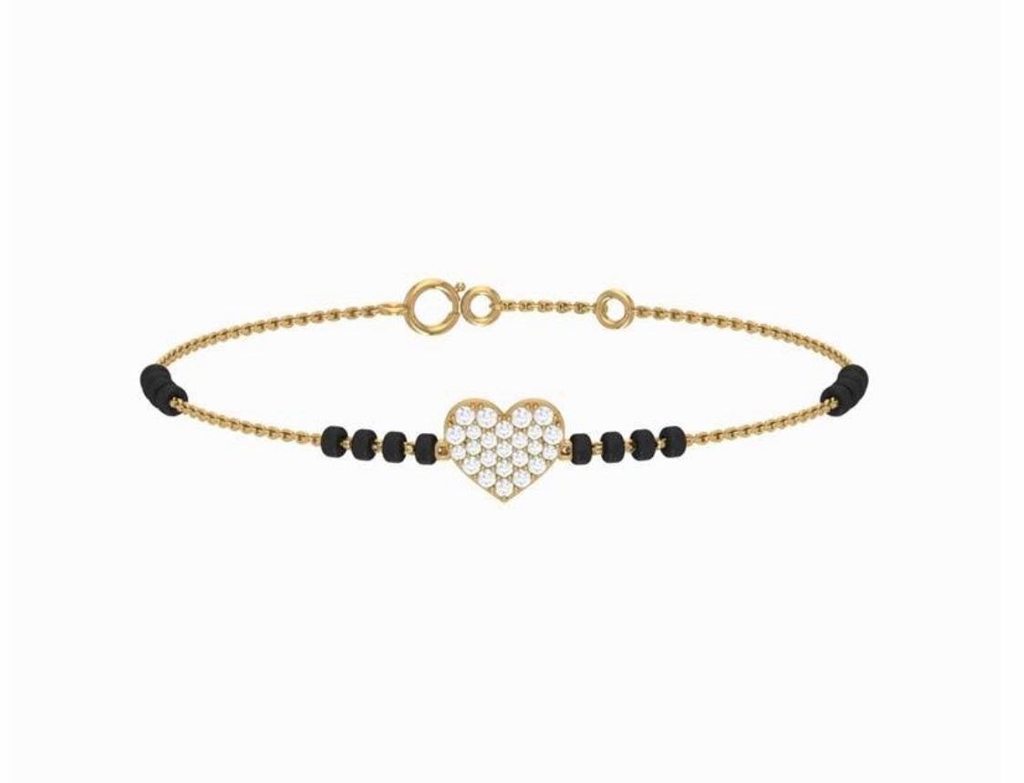 Dainty Diamond Heart Bracelet