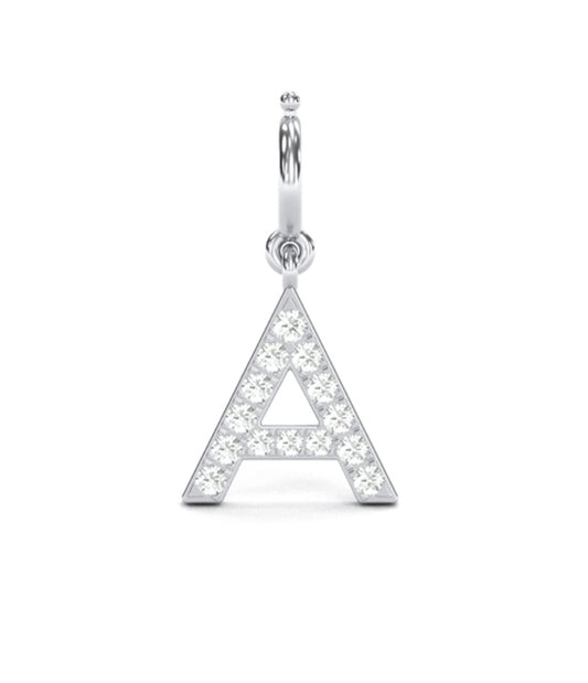 8mm Diamond Initial Charm "A"