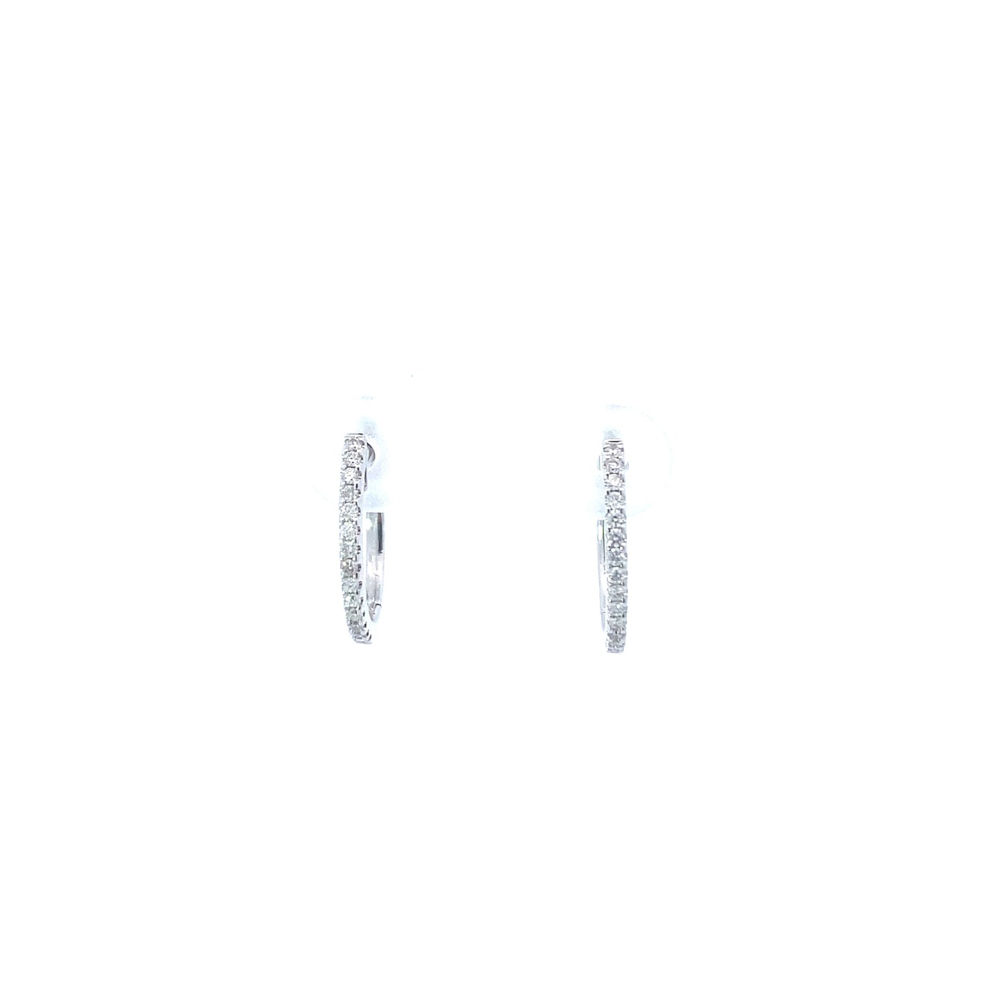 14K White Gold Diamond Earrings