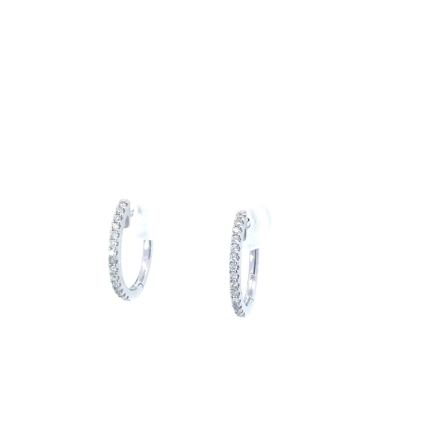 14K White Gold Diamond Earrings