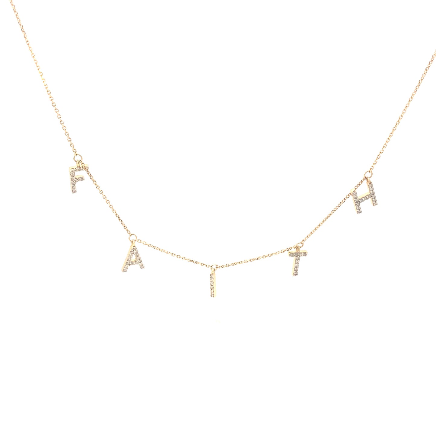 14K “Faith” Diamond Necklace