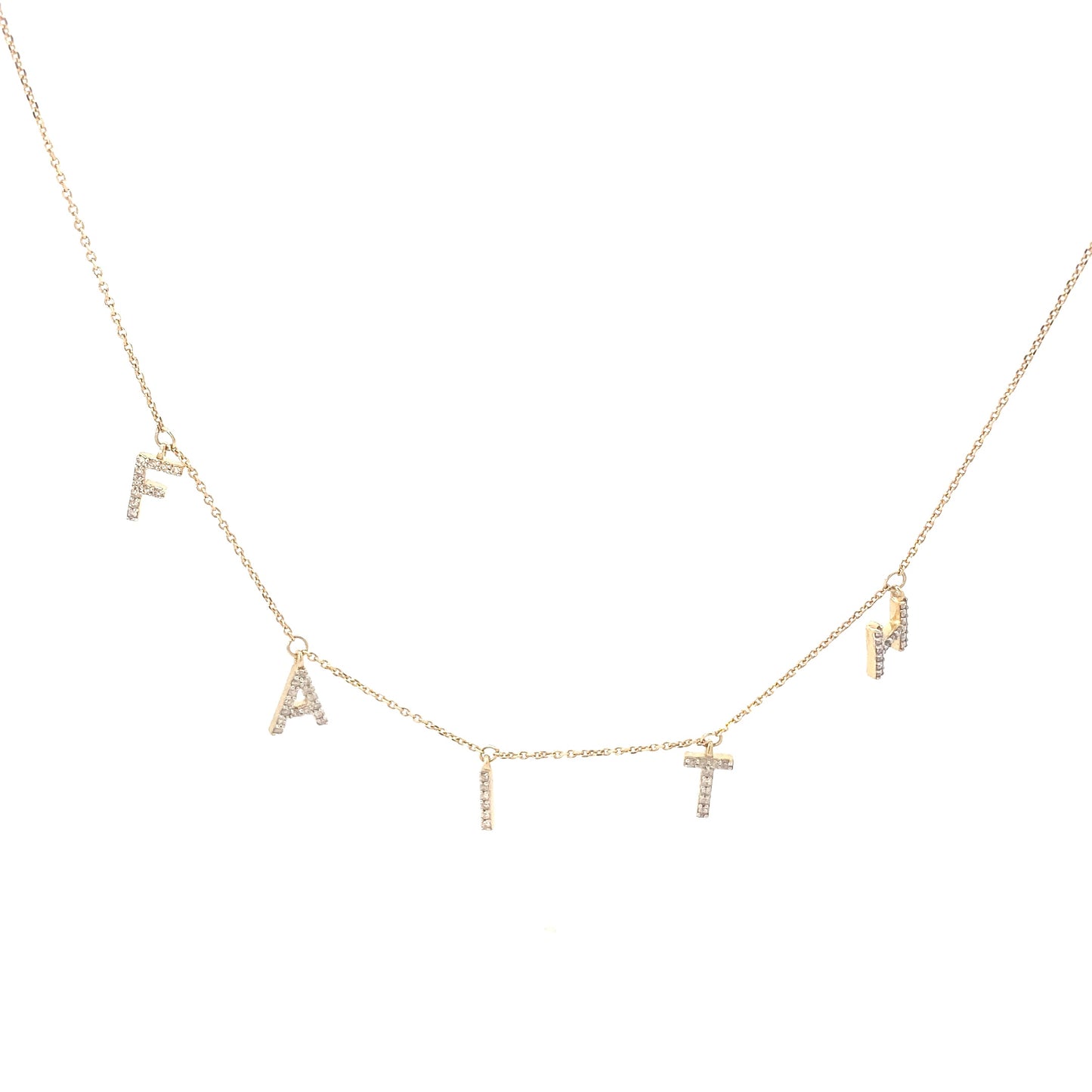 14K “Faith” Diamond Necklace