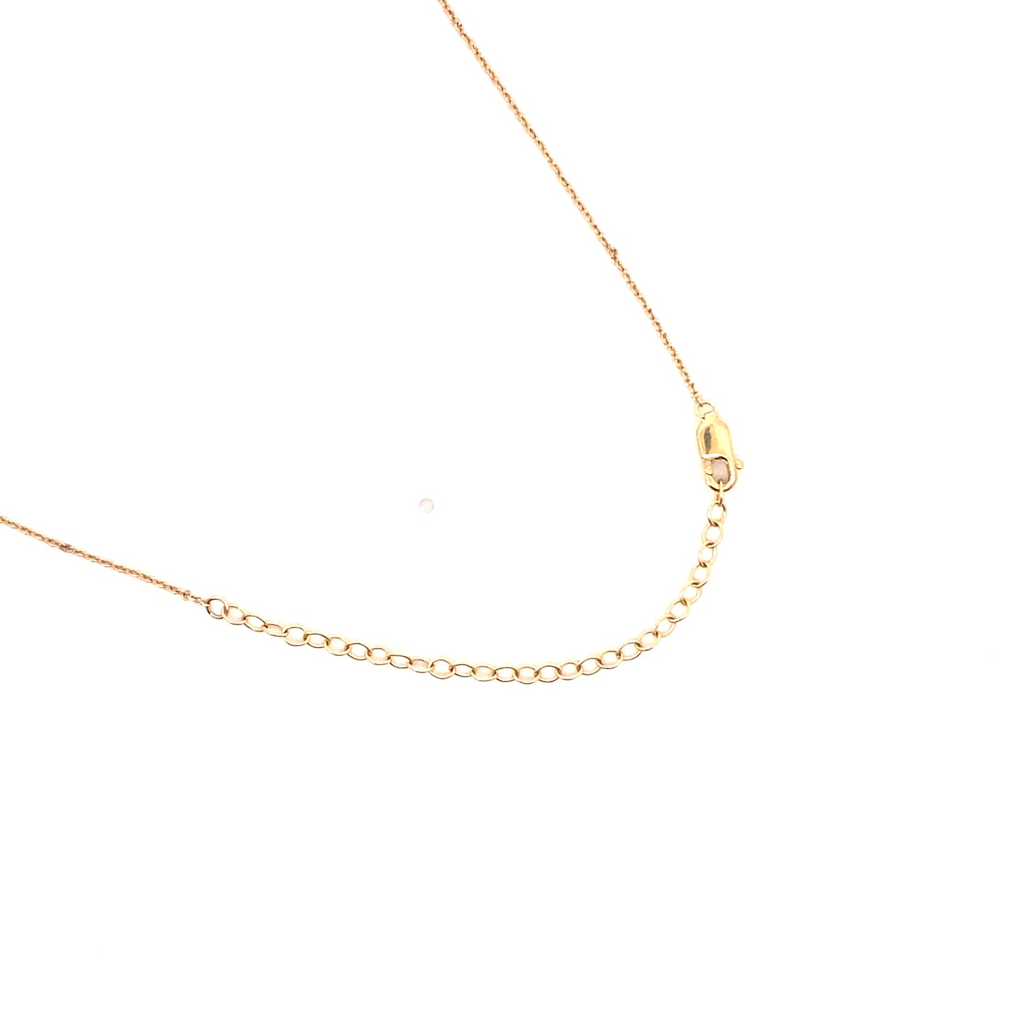 Dainty 14K Gold Lariat Diamond and Color Stone Necklace