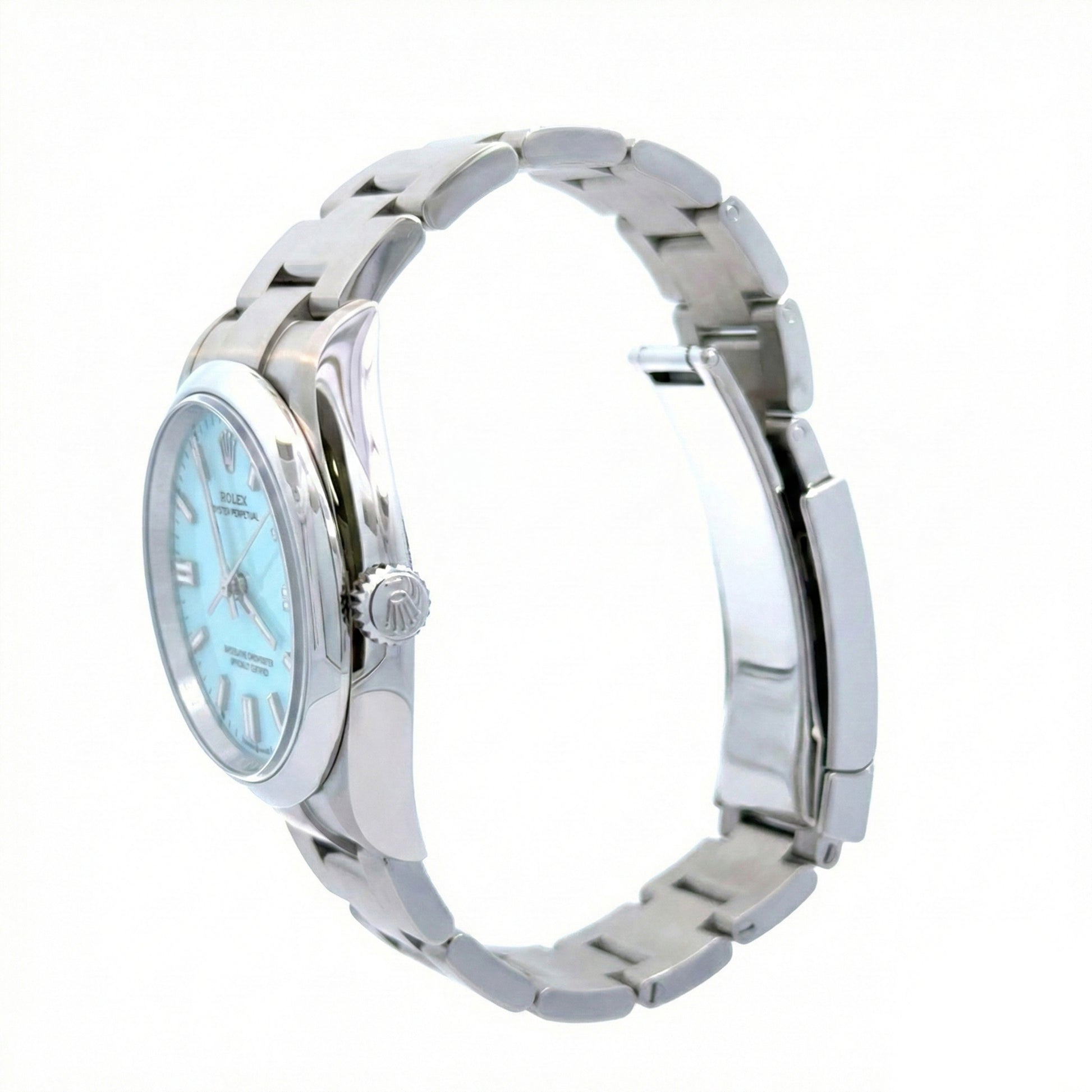 126000 ROLEX OYSTER PERPETUAL 36MM TURQUOISE DIAL OYSTER BRACELET, BLUE TIFFANY ROLEX OP NEW, FULL SET NEW ROLEX, UNISEX ROLEX. 