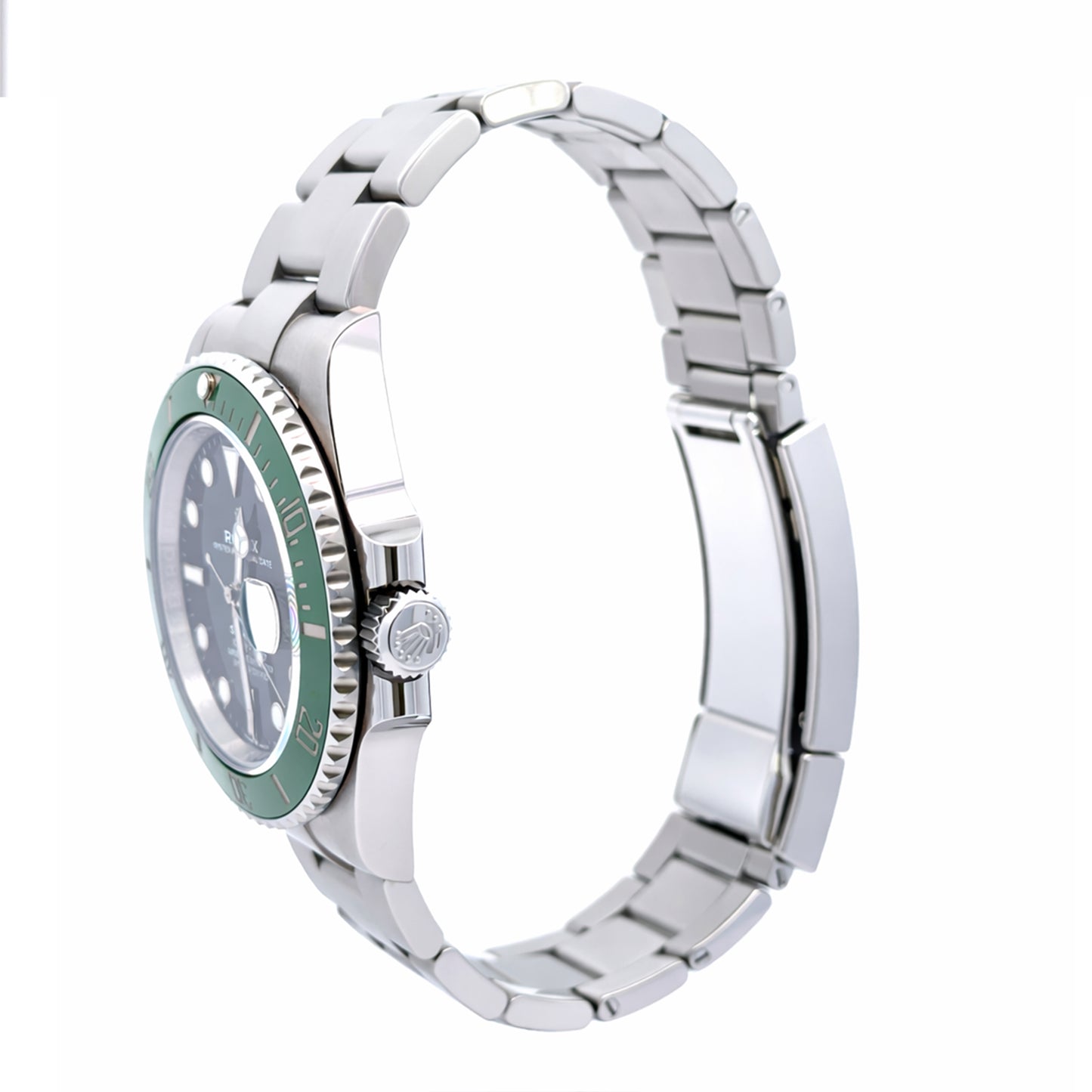 ROLEX SUBMARINER STARBUCKS/KERMIT 41MM BLACK DIAL GREEN BEZEL 126610LV, Rolex submariner, Rolex date, green and black Rolex. 
